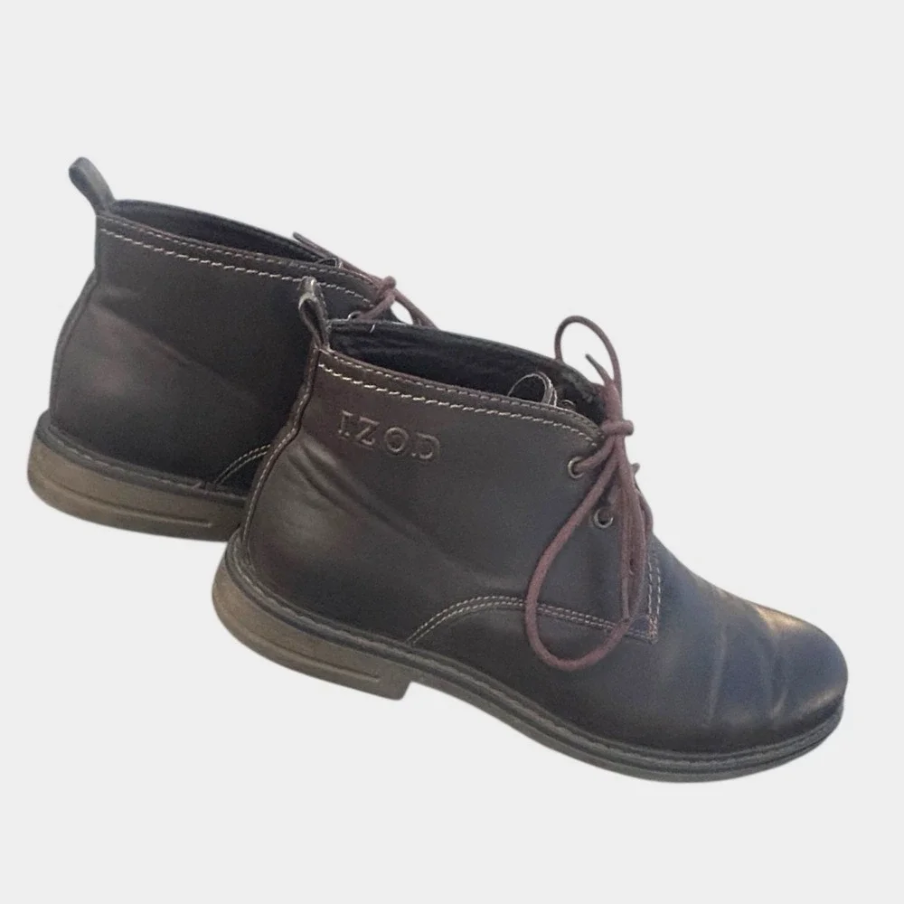 IZOD‎ Cally Brown Leather Casual Chukka Boots Mens Size 9.5 M